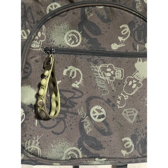 Art Class Kids Printed Backpack W/Front Pocket & Water Bottle Mesh Holders Black - Picture 7 of 9